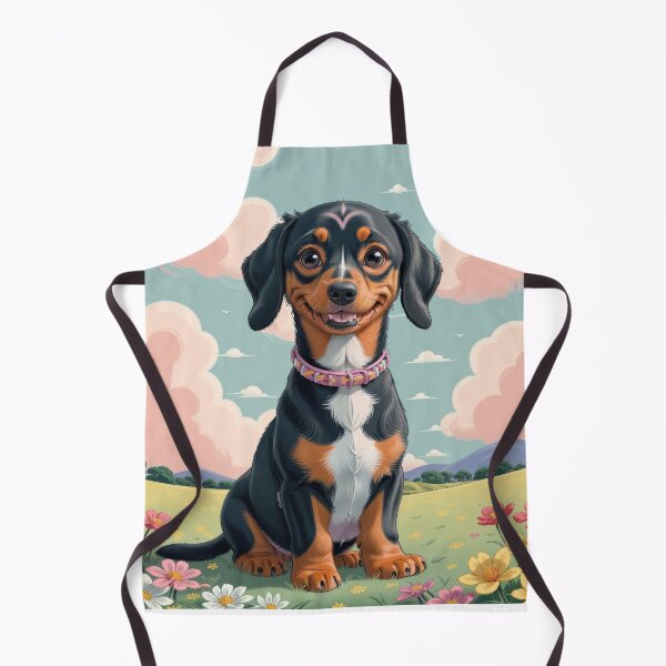 Item preview, Portrait adorable Dachshund dog beautiful colorful landscape designed and sold by Tio-Tecun.