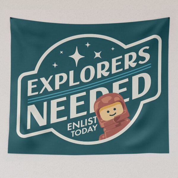 Item preview, Explorers Needed Red designed and sold by adorabowldesign.