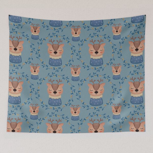 Item preview, Reindeer Wreath Christmas Pattern designed and sold by I Am Cuta.