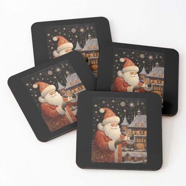 Item preview, Santa Claus And Glass Of Wine At Christmas designed and sold by ErdmanBerge.