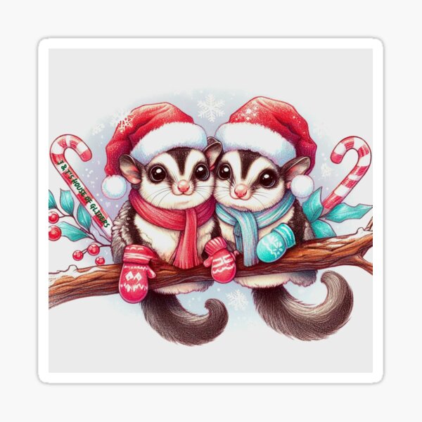 Candy Cane Glider Sticker
