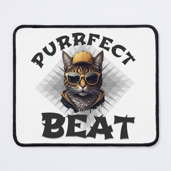 Item preview, Purrfect Beats - Funky Hip-Hop Cat Graphic designed and sold by Hungry-Murphy.