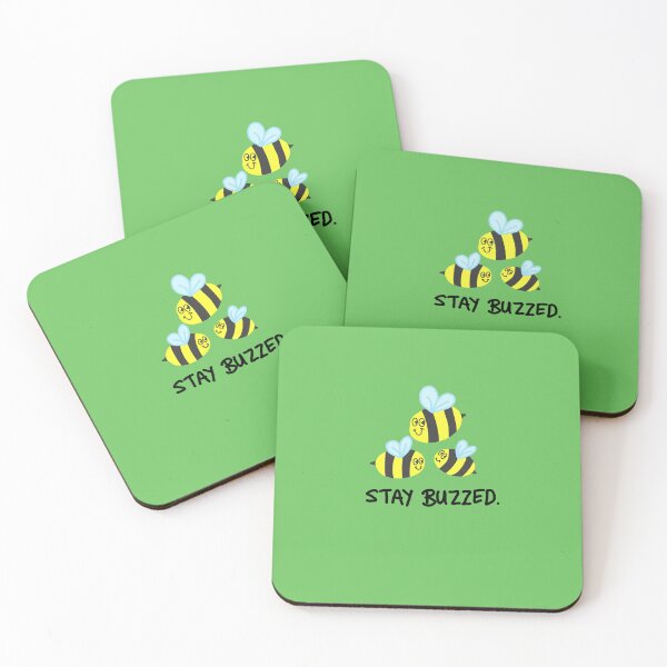 Item preview, Stay Buzzed Buzzy Bees designed and sold by Binky Studio.