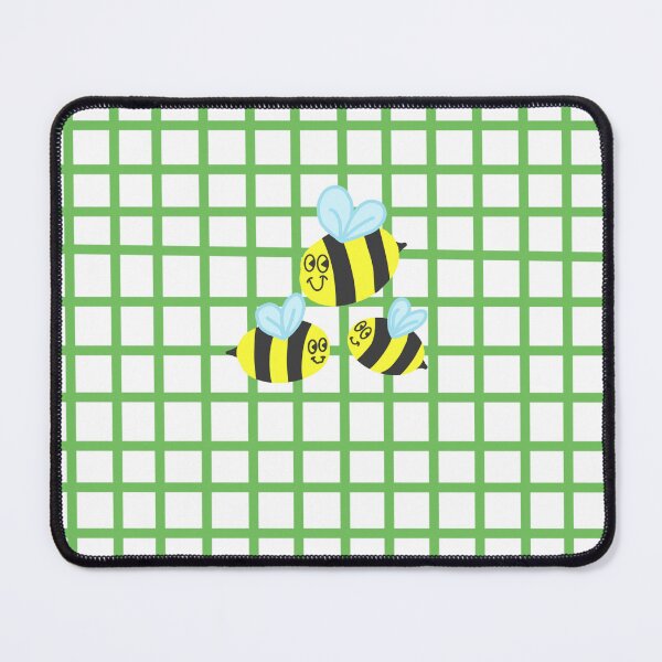 Item preview, Three Buzzy Bees on Picnic Green designed and sold by Binky Studio.