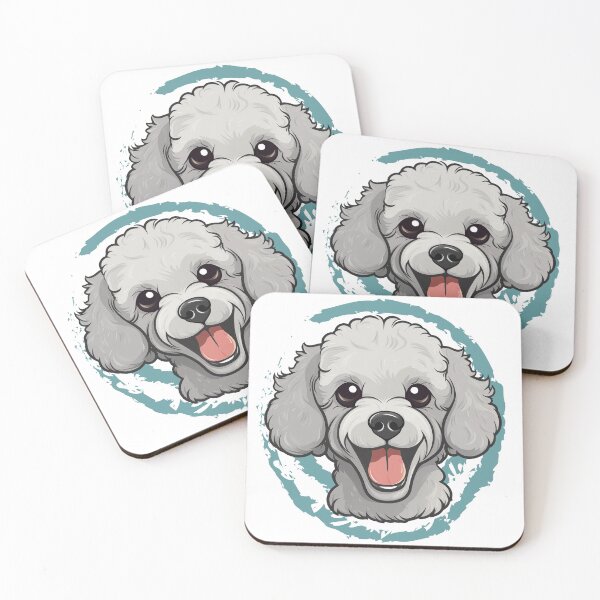 Item preview, Cute Poodle - White, Light Gray designed and sold by wotsthis.