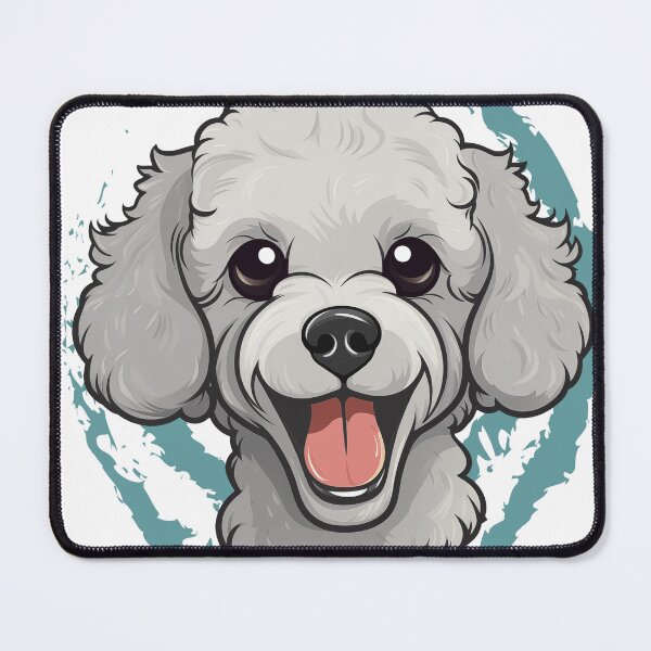 Item preview, Cute Poodle - White, Light Gray designed and sold by wotsthis.