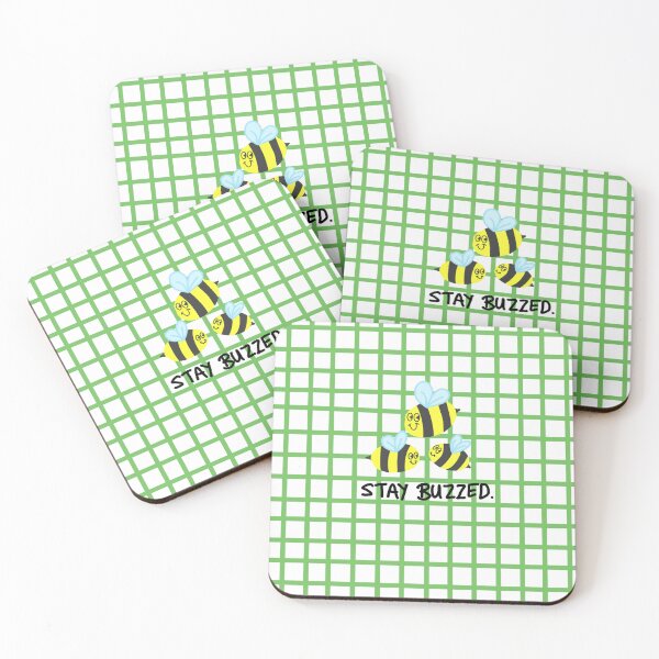 Item preview, Stay Buzzed Buzzy Bees designed and sold by Binky Studio.