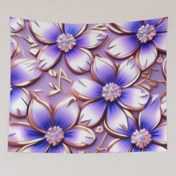Item preview, Metallic purple floral  designed and sold by Roxburylane.