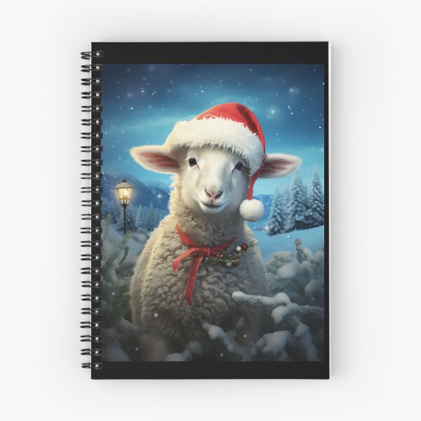 Artikelvorschau, Porträt Eines Schafes, Das Eine Weihnachtsmütze Trägt entworfen und verkauft von TorpStore.