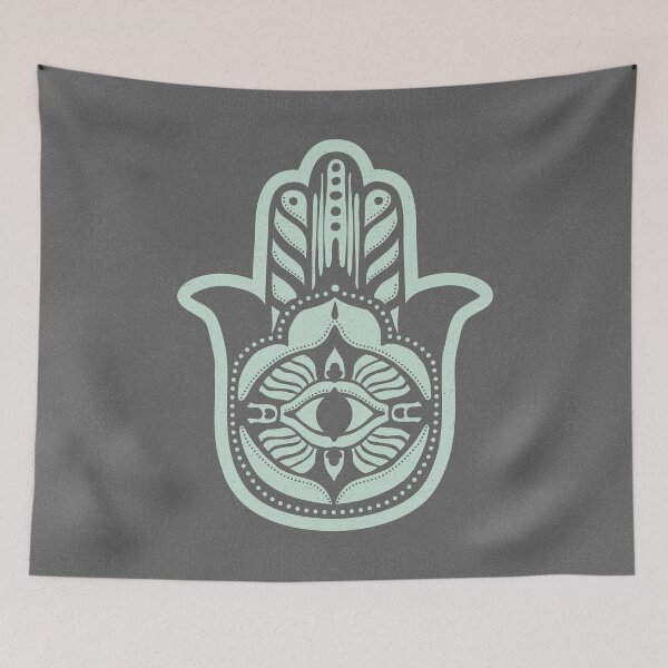 Item preview, Hamsa Lava - Slate + Mint designed and sold by Irene Estelle.