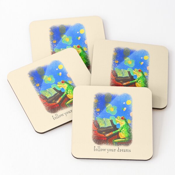 Item preview, Follow Your Dreams Piano Frog designed and sold by VARIA*T Design.