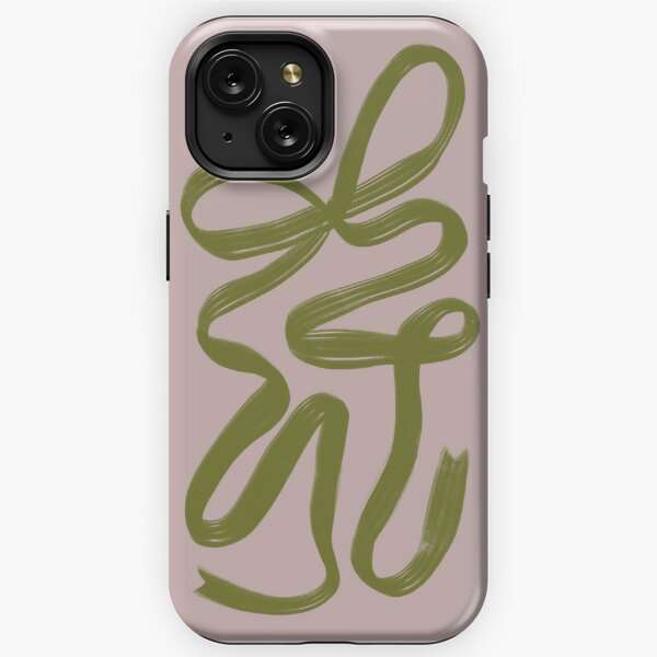 Coquette Bow Case Moss Green Ribbon Lace iPhone Tough Case