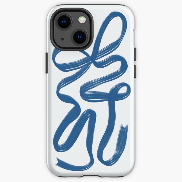 Coquette Bow Case Blue Ribbon Lace iPhone Tough Case