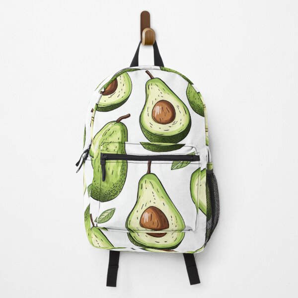Artikelvorschau, Nahtloses Avocado-Muster mit Blättern auf weißem Hintergrund entworfen und verkauft von overheadclick.