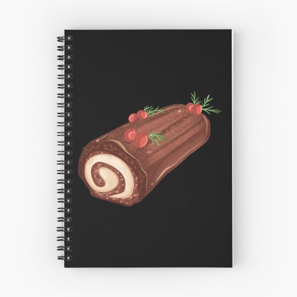 Item preview, Yule log on dark background designed and sold by VintageArtByIda.