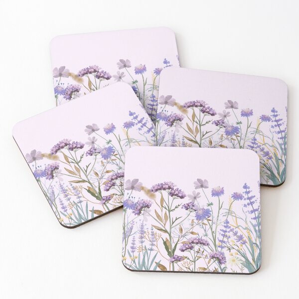 Item preview, Watercolor Purple Wildflower Meadow Garden designed and sold by Nature Hues.