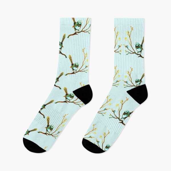 Item preview, Golden Wrens on Blue designed and sold by Linda Callaghan.