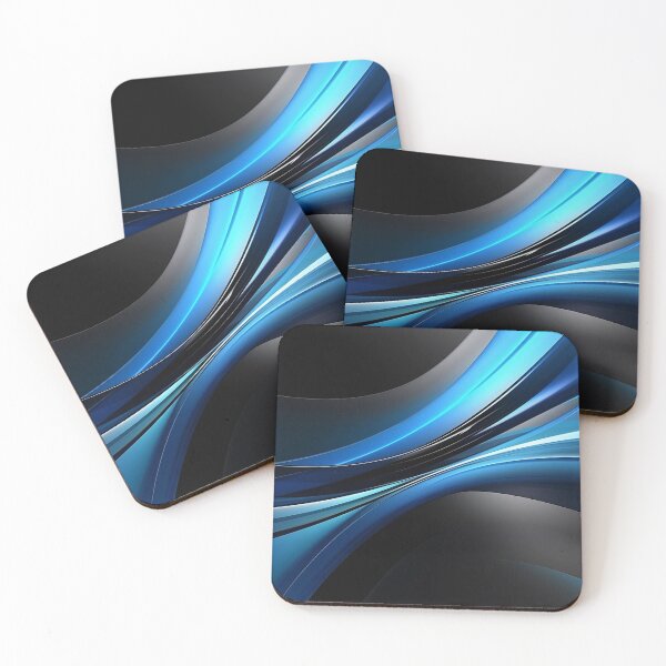 Item preview, Black, Blue, Silver - Modern Background - Digital Art designed and sold by SnoopyTF.