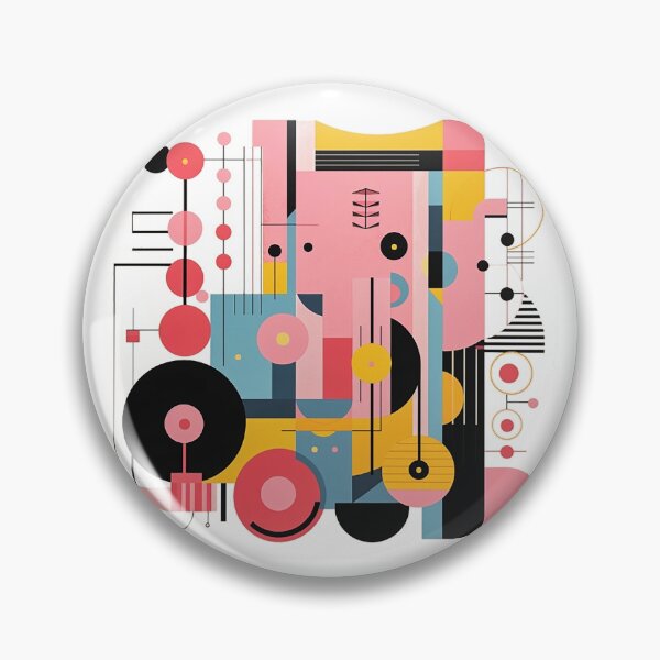 Item preview, Bauhaus Meets Art Deco - Dynamic Geometric & Ornate Design designed and sold by PaintbrushPlace.