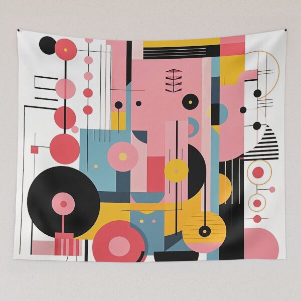Item preview, Bauhaus Meets Art Deco - Dynamic Geometric & Ornate Design designed and sold by PaintbrushPlace.
