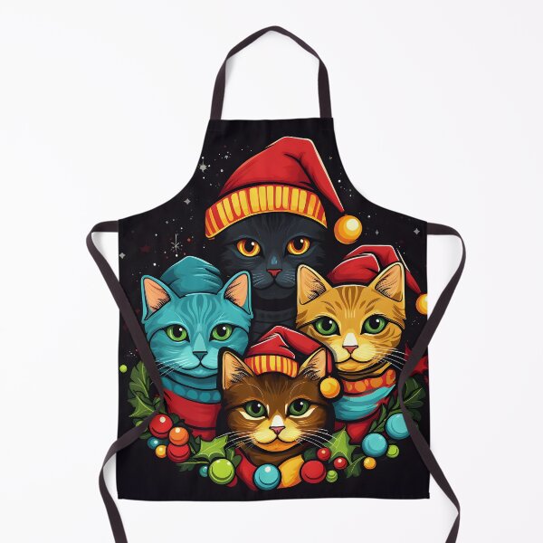 Item preview, Colorful Holiday Christmas cats designed and sold by dcrc.