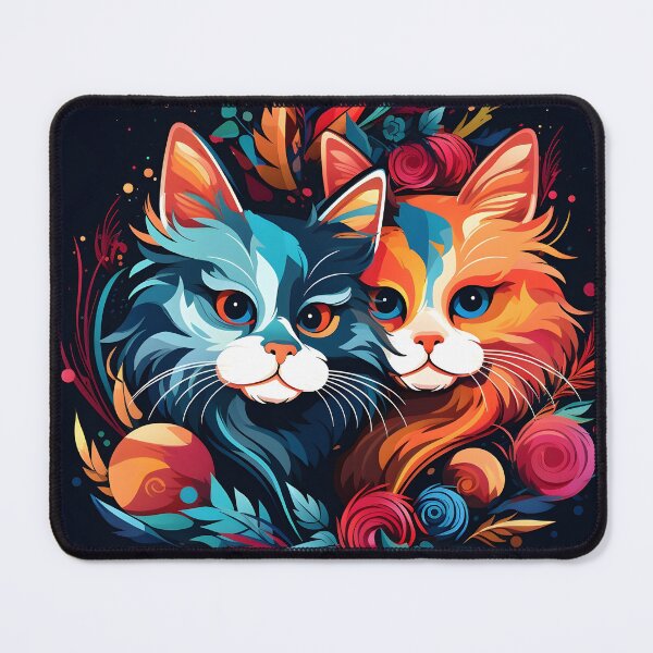 Item preview, Colorful Holiday Christmas cats designed and sold by dcrc.