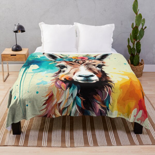 Item preview, llama vivid colors fine art designed and sold by Niktarka.