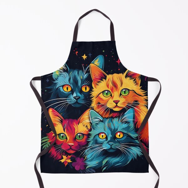 Item preview, Colorful Holiday Christmas cats designed and sold by dcrc.