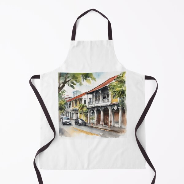 Item preview, Watercolour urban sketch of Georgetown Penang designed and sold by ailia-hikaru.