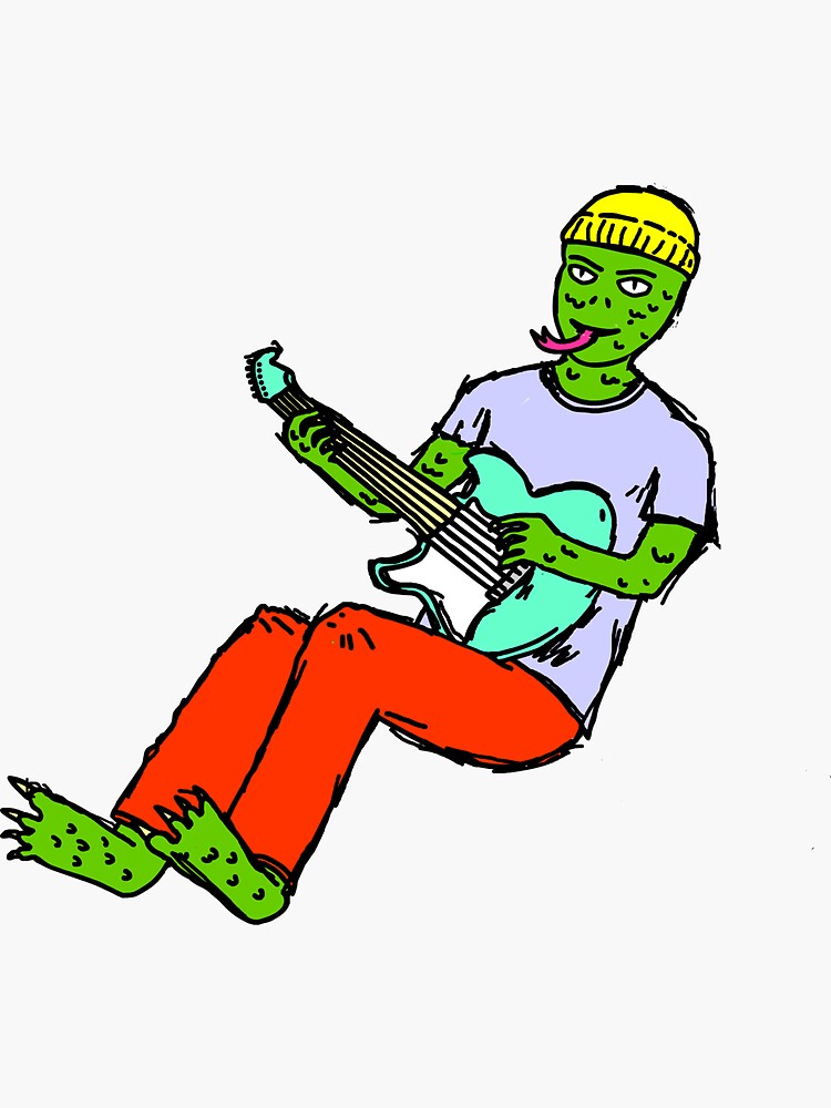 "lizard_rock" Sticker for Sale by sampled Redbubble