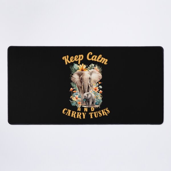 Item preview, Keep Calm And Carry Tusks. elephant lover designed and sold by ElephantVibes.