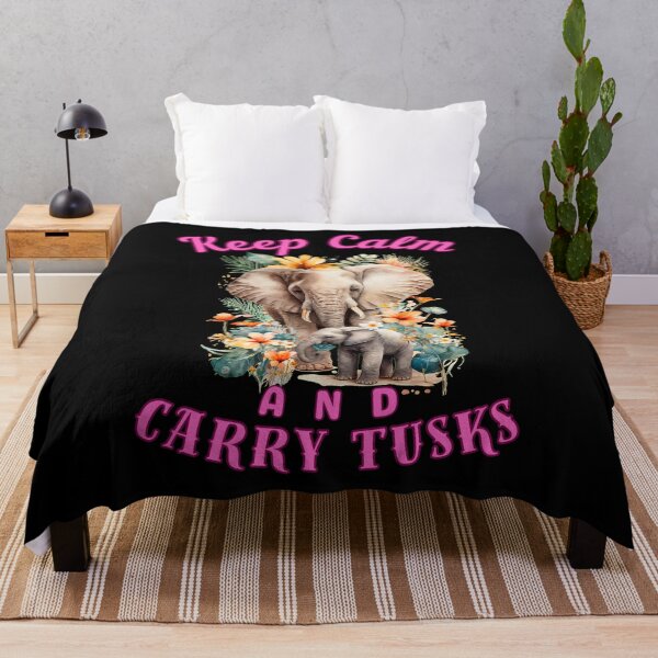 Item preview, Keep Calm And Carry Tusks. elephant head designed and sold by ElephantVibes.