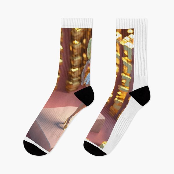 Item preview, doll looking girl wearing white mini dress standing atop a rose gold stage amidst golden decorated pillars designed and sold by thebitsinc.