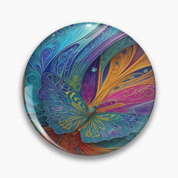 Item preview, Butterfly Art Nouveau Painting designed and sold by druidwolfart.