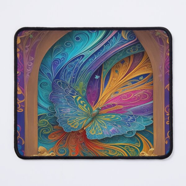 Item preview, Butterfly Art Nouveau Painting designed and sold by druidwolfart.