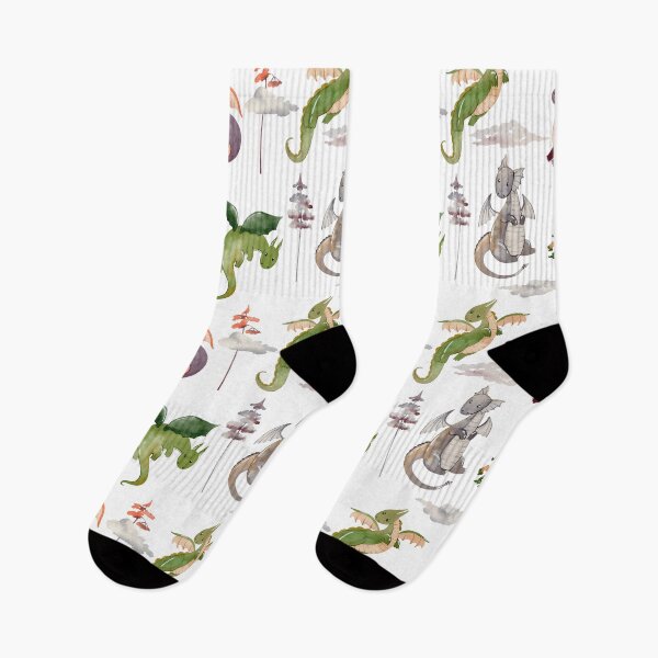 Artikelvorschau, Watercolor pattern with dragons.  entworfen und verkauft von tapilipa.