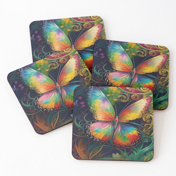 Item preview, Butterfly Art Nouveau Painting designed and sold by druidwolfart.