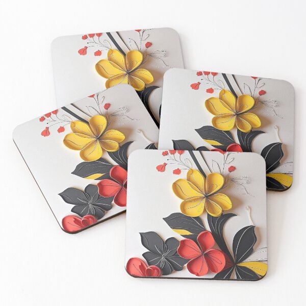 Item preview, Vibrant Petals: Red, Yellow, and Black Floral Symphony designed and sold by ReplyGirl.