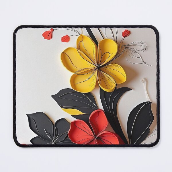 Item preview, Vibrant Petals: Red, Yellow, and Black Floral Symphony designed and sold by ReplyGirl.