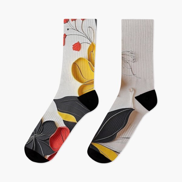 Item preview, Vibrant Petals: Red, Yellow, and Black Floral Symphony designed and sold by ReplyGirl.