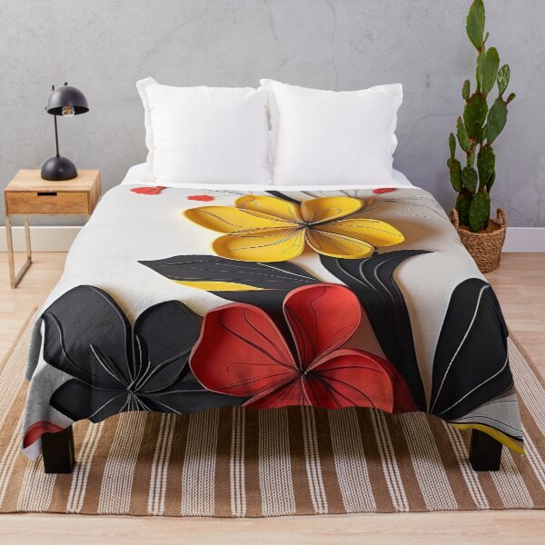 Item preview, Vibrant Petals: Red, Yellow, and Black Floral Symphony designed and sold by ReplyGirl.