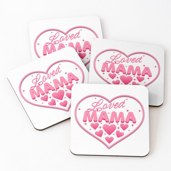 Item preview, Loved Mama Valentine's Day Pink Hearts  designed and sold by JimNEmDesigns.