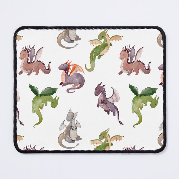 Artikelvorschau, Watercolor pattern with dragons. entworfen und verkauft von tapilipa.