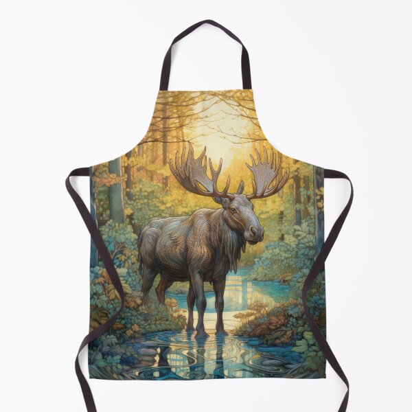 Item preview, Canadian moose in the forest in the evening light designed and sold by WallyPink.