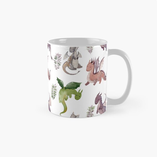 Artikelvorschau, Watercolor pattern with dragons. entworfen und verkauft von tapilipa.