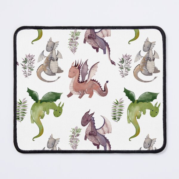 Artikelvorschau, Watercolor pattern with dragons. entworfen und verkauft von tapilipa.