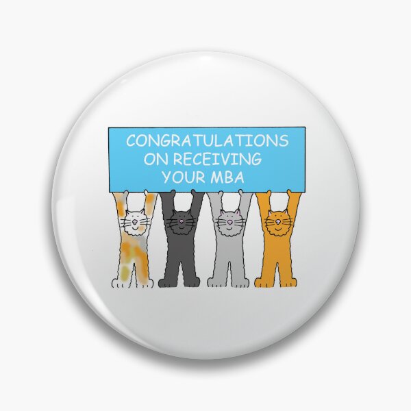 Item preview, Congratulations on Receiving your MBA Cartoon Cats designed and sold by KateTaylor.