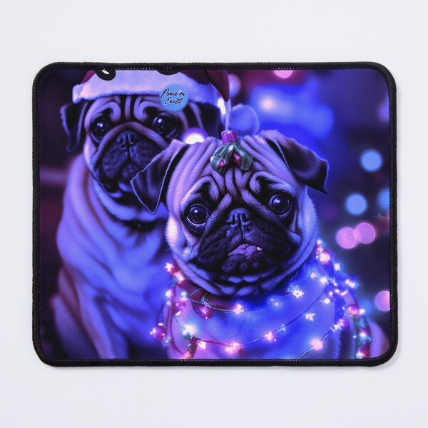 Item preview, Pug HAPPY HOLIDAYS 82 MERRY CHRISTMAS USA designed and sold by RedBluffTraders.