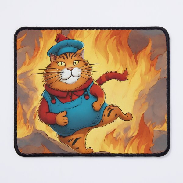 Item preview, Whimsical Wildlife: Burning Cat designed and sold by BLUEBAREBONES.