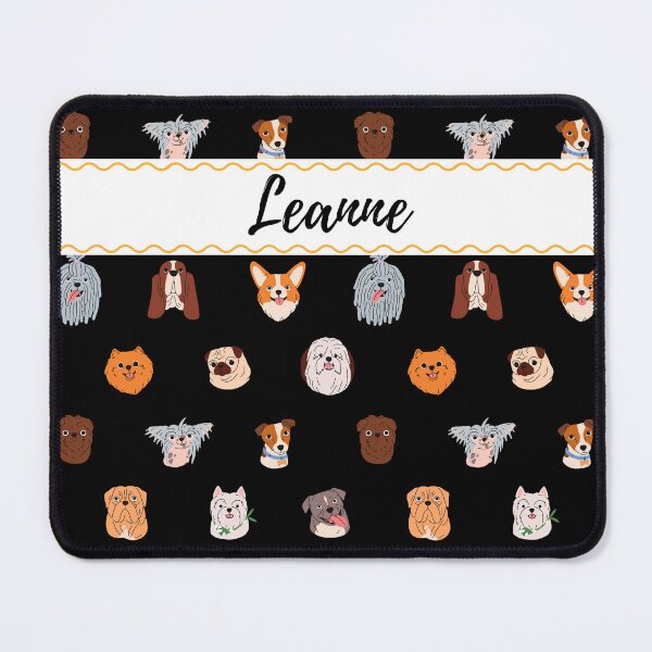 Item preview, Leanne Dog Apron. Name custom adults cooking apron designed and sold by Wenellen.